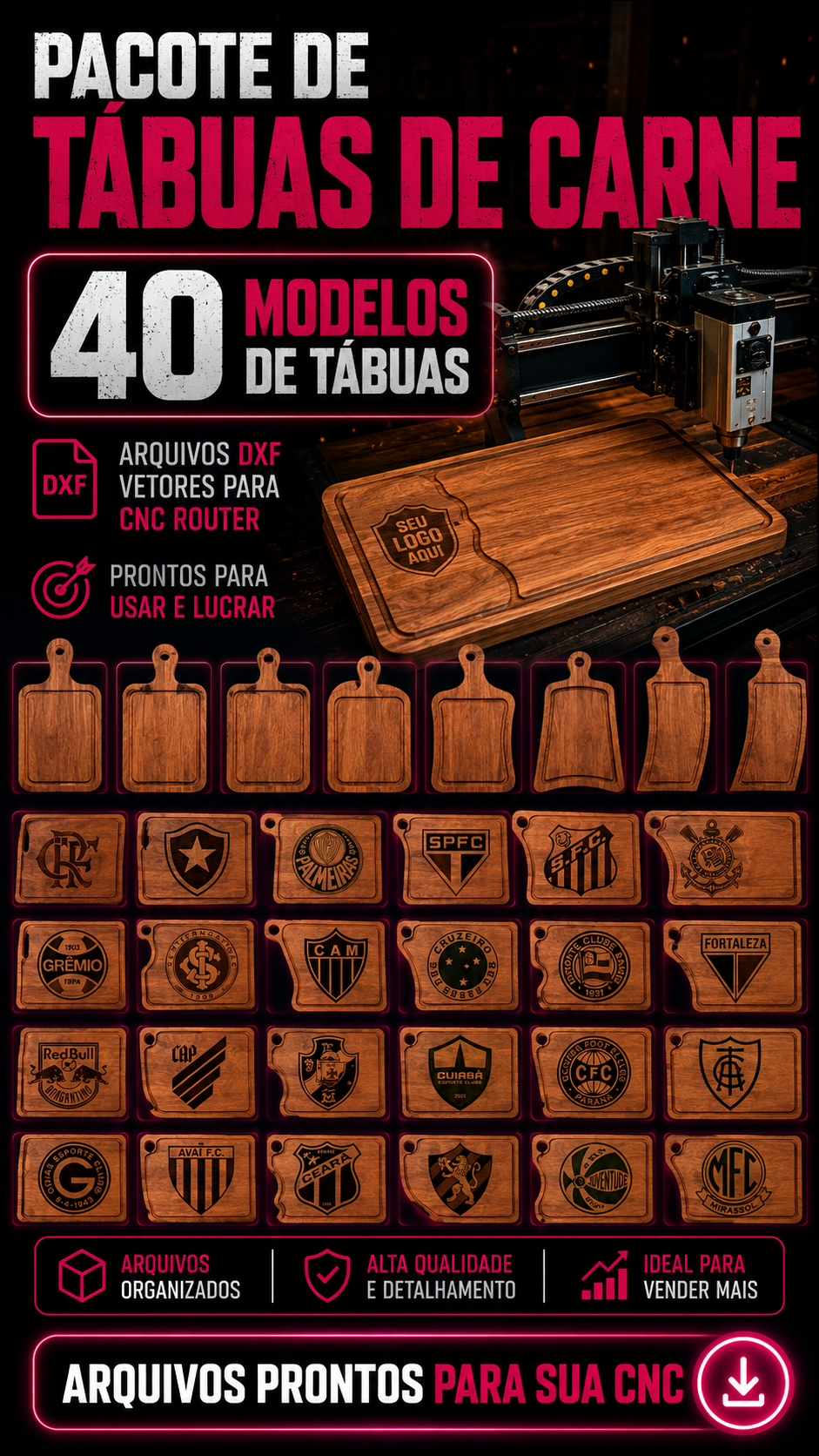 40 modelos de tábua de carne