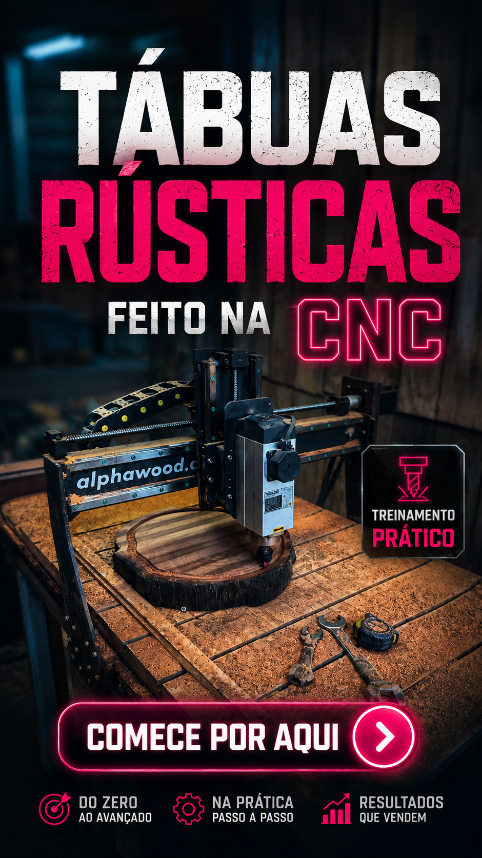Curso Tábuas Rústicas na CNC
