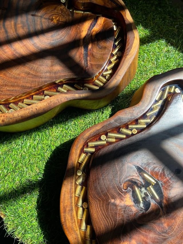 Petisqueiras com resina e cápsulas feita na CNC Router