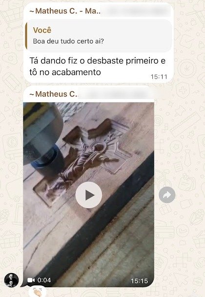 Depoimento de Matheus C. no grupo de alunos