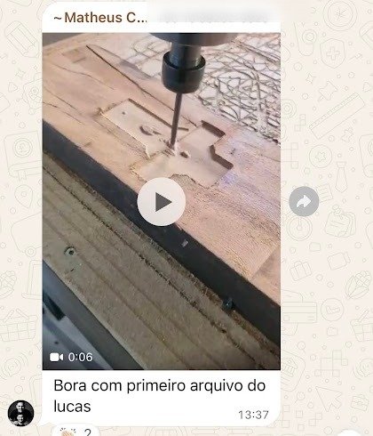 Depoimento de Matheus C. no grupo de alunos