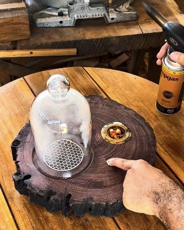 Defumador de madeira feito na CNC