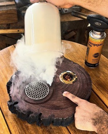 Defumador de madeira feito na CNC